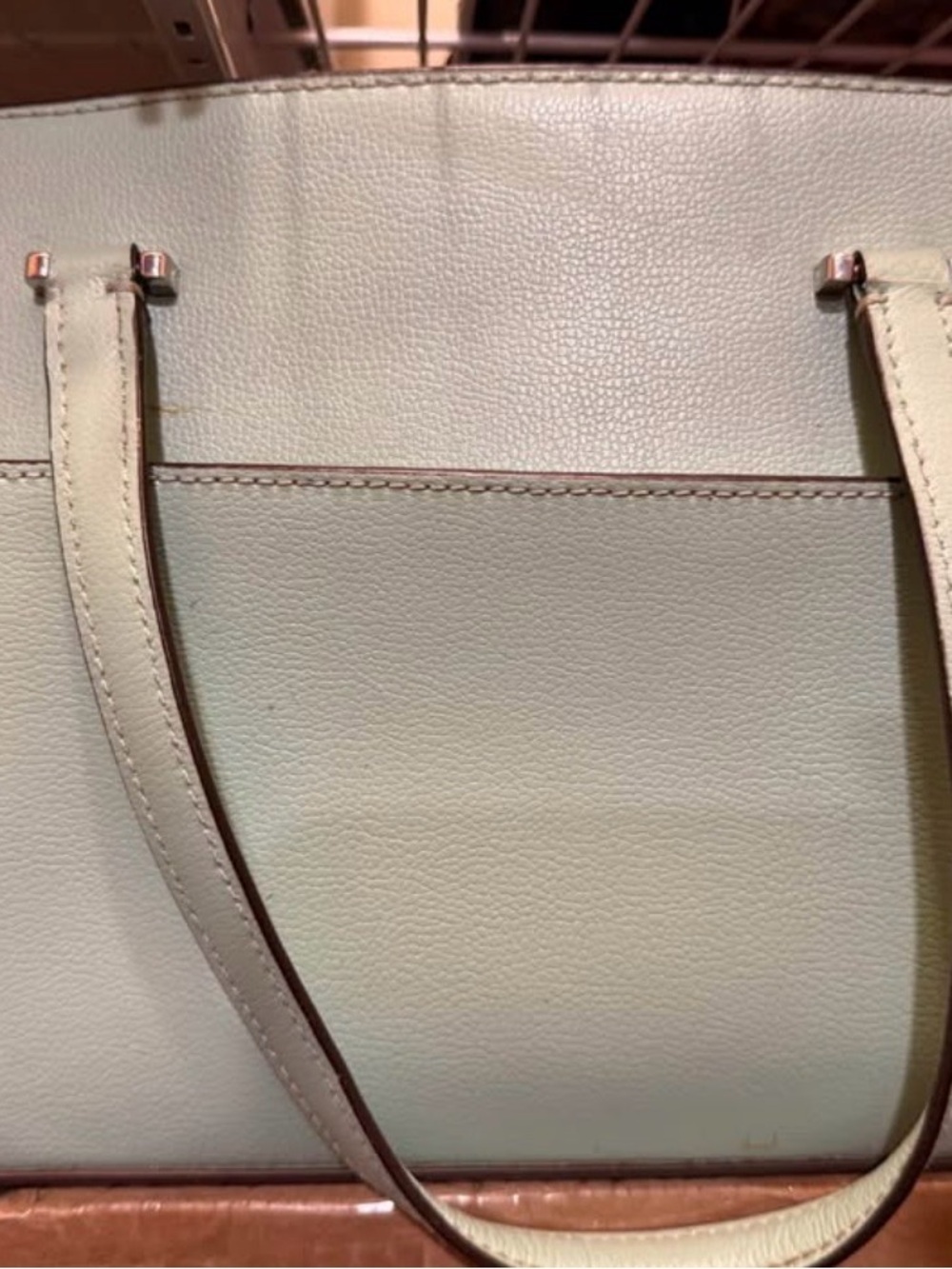 kate spade pale mint pebbled leather tote - Picture 2 of 3
